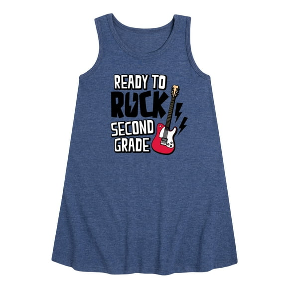 Instant Message - Ready To Rock Second Grade - Toddler & Youth Girls A-line Dress