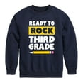 thumbnail image 1 of Instant Message - Ready To Rock Third Grade - Toddler And Youth Crewneck Fleece Sweatshirt, 1 of 6
