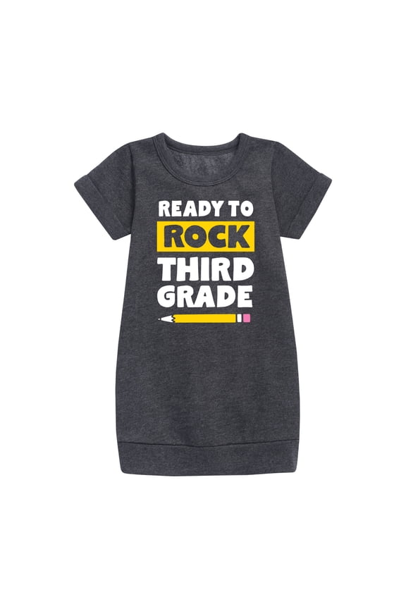 - Ready To Rock Third Grade - Toddler And Youth Girls Fleece Dress