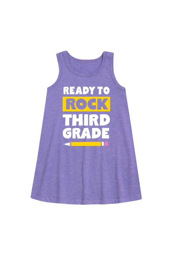 - Ready To Rock Third Grade - Toddler and Youth Girls A-line Dress