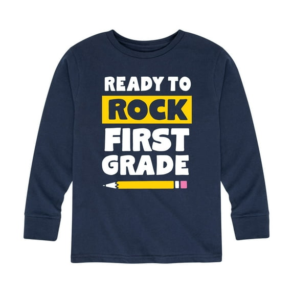 Instant Message - Ready to Rock First Grade - Toddler And Youth Long Sleeve Graphic T-Shirt
