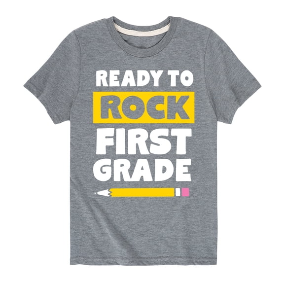 Instant Message - Ready to Rock First Grade - Toddler And Youth Short Sleeve Graphic T-Shirt