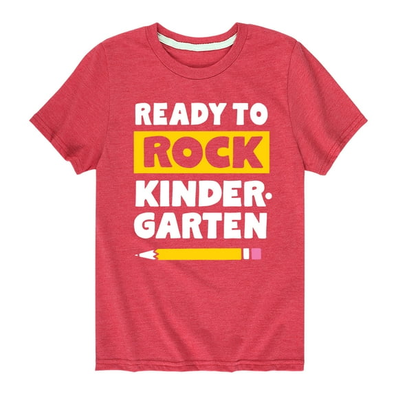 Instant Message - Ready to Rock Kindergarten - Back to School - Toddler and Youth Short Sleeve Graphic T-Shirt