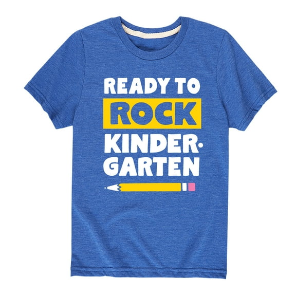 Instant Message - Ready to Rock Kindergarten - Back to School - Toddler and Youth Short Sleeve Graphic T-Shirt