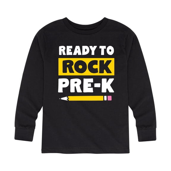 Instant Message - Ready to Rock Pre-K - Toddler And Youth Long Sleeve Graphic T-Shirt