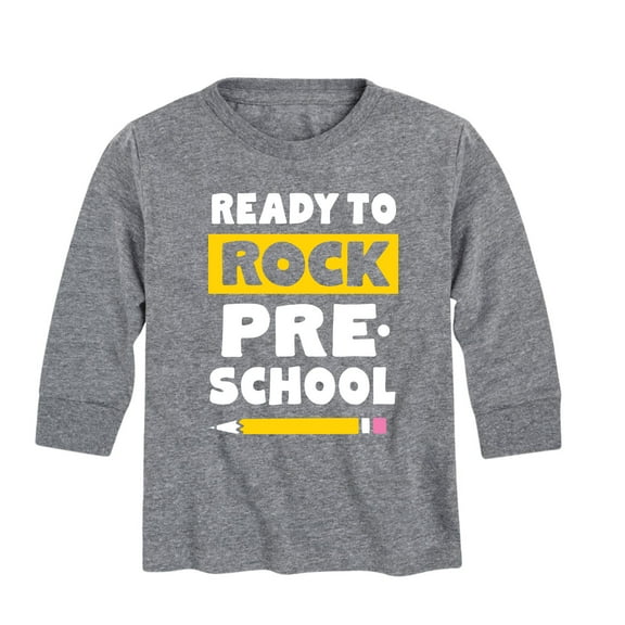 Instant Message - Ready to Rock Preschool - Toddler And Youth Long Sleeve Graphic T-Shirt