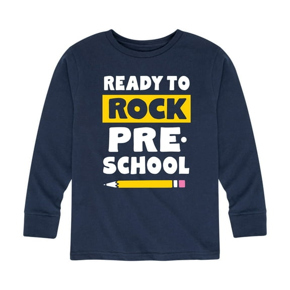Instant Message - Ready to Rock Preschool - Toddler And Youth Long Sleeve Graphic T-Shirt