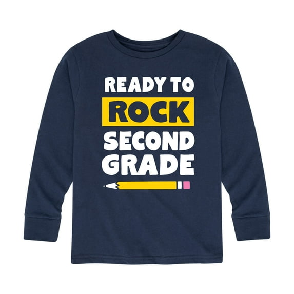 Instant Message - Ready to Rock Second Grade - Toddler And Youth Long Sleeve Graphic T-Shirt