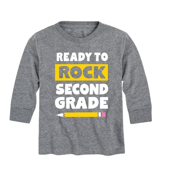 Instant Message - Ready to Rock Second Grade - Toddler And Youth Long Sleeve Graphic T-Shirt