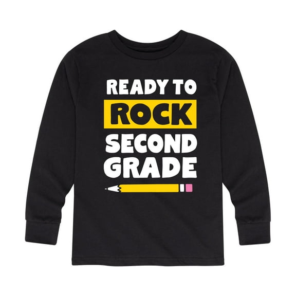 Instant Message - Ready to Rock Second Grade - Toddler And Youth Long Sleeve Graphic T-Shirt