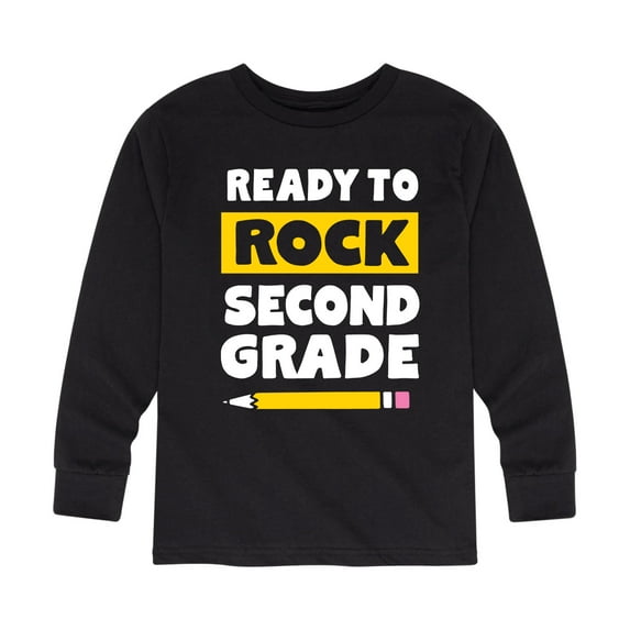 Instant Message - Ready to Rock Second Grade - Toddler And Youth Long Sleeve Graphic T-Shirt