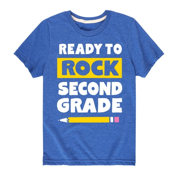 Instant Message - Ready to Rock Second Grade - Toddler And Youth Short Sleeve Graphic T-Shirt