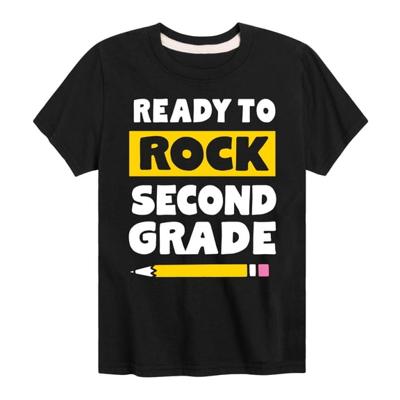 Instant Message - Ready to Rock Second Grade - Toddler And Youth Short Sleeve Graphic T-Shirt