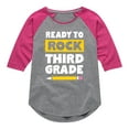thumbnail image 1 of Instant Message - Ready to Rock Third Grade - Toddler And Youth Girls Raglan Graphic T-Shirt, 1 of 6