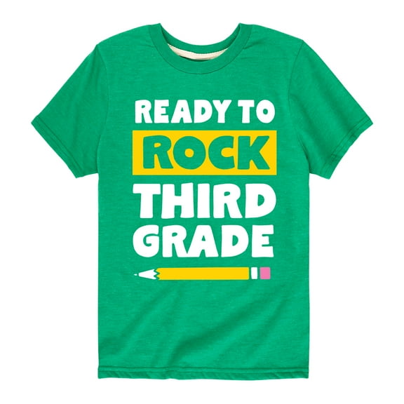 Instant Message - Ready to Rock Third Grade - Toddler And Youth Short Sleeve Graphic T-Shirt
