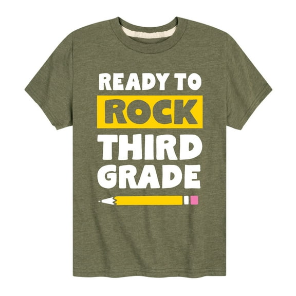 Instant Message - Ready to Rock Third Grade - Toddler And Youth Short Sleeve Graphic T-Shirt