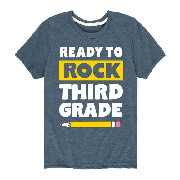 Instant Message - Ready to Rock Third Grade - Toddler And Youth Short Sleeve Graphic T-Shirt