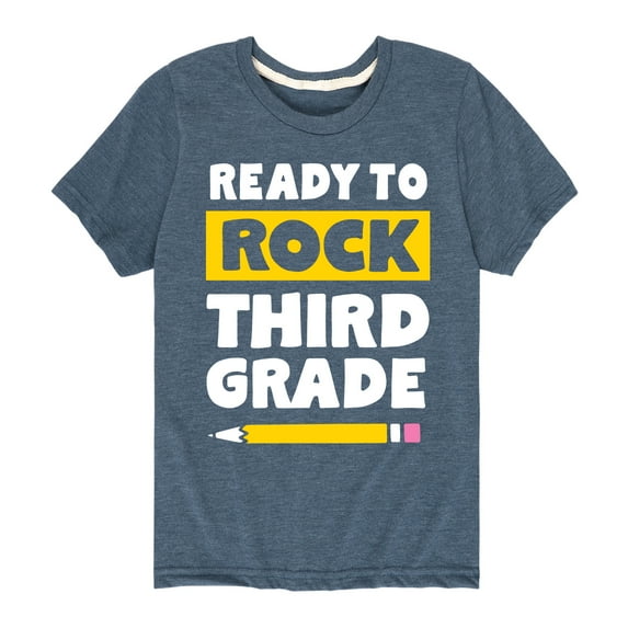 Instant Message - Ready to Rock Third Grade - Toddler And Youth Short Sleeve Graphic T-Shirt