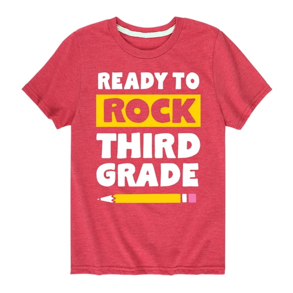 Instant Message - Ready to Rock Third Grade - Toddler And Youth Short Sleeve Graphic T-Shirt