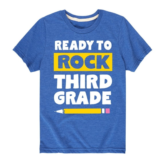 Instant Message - Ready to Rock Third Grade - Toddler And Youth Short Sleeve Graphic T-Shirt