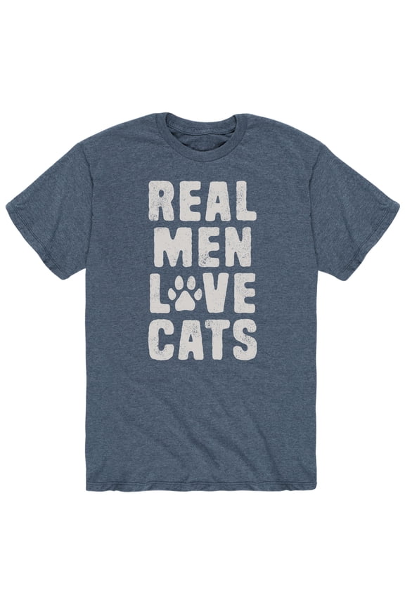 - Real Men Love Cats - Men's Short Sleeve Graphic T-Shirt