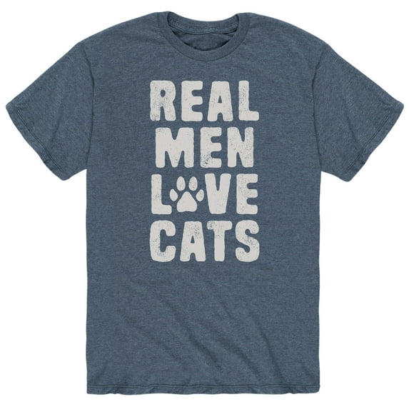 Instant Message - Real Men Love Cats - Men's Short Sleeve Graphic T-Shirt