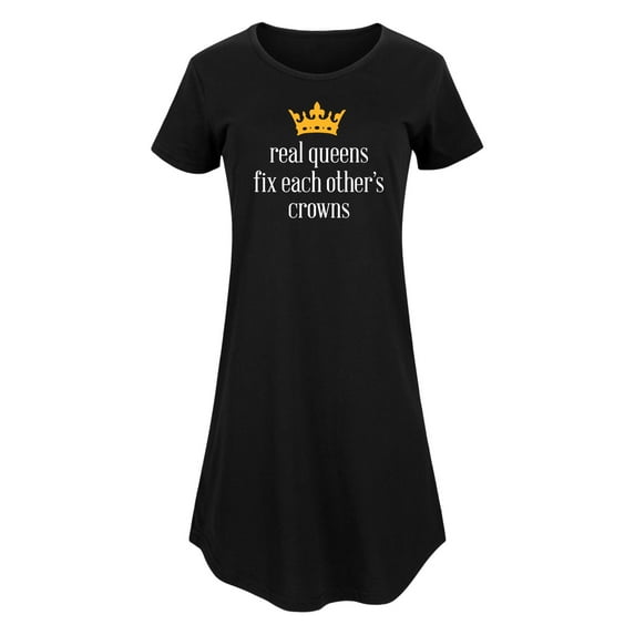 Instant Message - Real Queens Fix Each Other's Crowns - Women's Any Way Dress