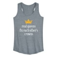 thumbnail image 1 of Instant Message - Real Queens Fix Each Other's Crowns - Women's Racerback Tank Top, 1 of 5