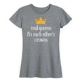 thumbnail image 1 of Instant Message - Real Queens Fix Each Other's Crowns  - Women's Short Sleeve Graphic T-Shirt, 1 of 5
