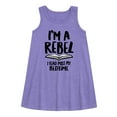 thumbnail image 1 of Instant Message - Rebel Read Past BedtI'me - Toddler and Youth Girls A-line Dress, 1 of 1