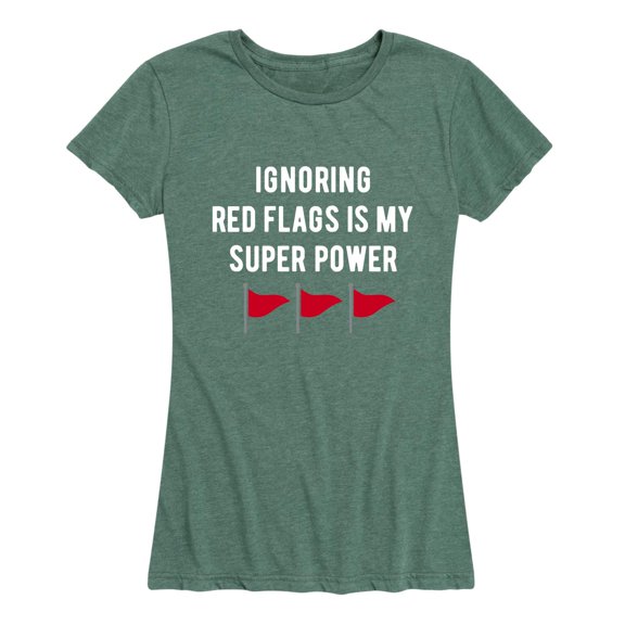 Instant Message - Red Flag Meme - Women's Short Sleeve Graphic T-Shirt