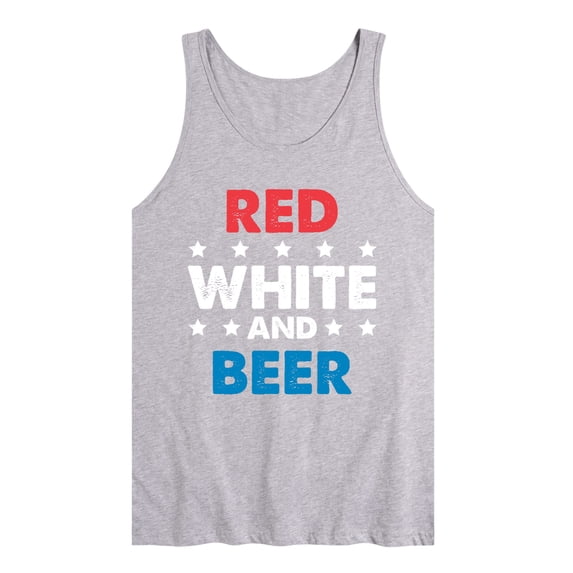 Instant Message - Red, White, And Beer Graphic Tank Top