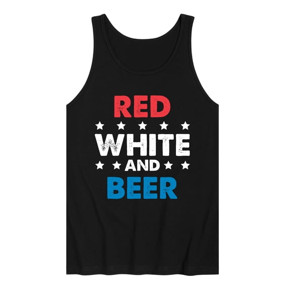 Instant Message - Red, White, And Beer Graphic Tank Top