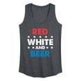 thumbnail image 1 of Instant Message - Red, White, And Beer Graphic Racerback Tank, 1 of 5