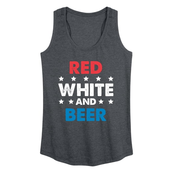 Instant Message - Red, White, And Beer Graphic Racerback Tank