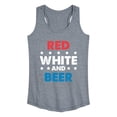 thumbnail image 1 of Instant Message - Red, White, And Beer Graphic Racerback Tank, 1 of 5
