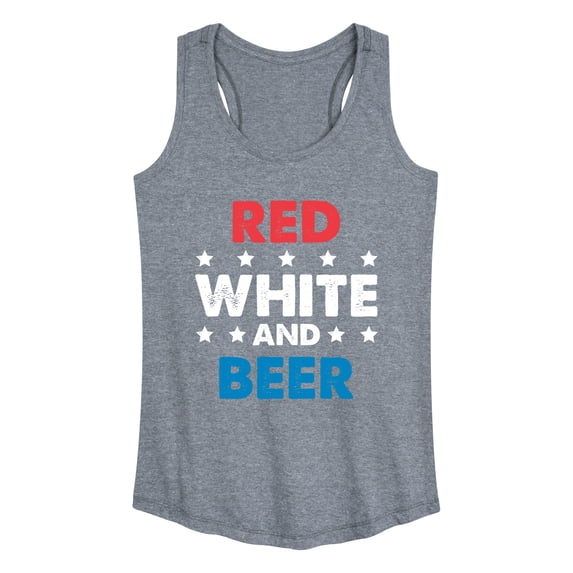 Instant Message - Red, White, And Beer Graphic Racerback Tank