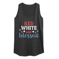 thumbnail image 1 of Instant Message - Red White And Blessed - Women's Racerback Tank Top, 1 of 5