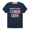 thumbnail image 1 of Instant Message - Red White And Blue Cousin Crew  - Toddler And Youth Short Sleeve Graphic T-Shirt, 1 of 6