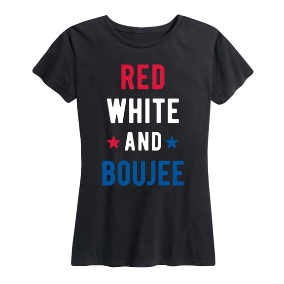 Instant Message - Red White And Boujee Patriotic Memorial Day - Women's Short Sleeve Graphic T-Shirt