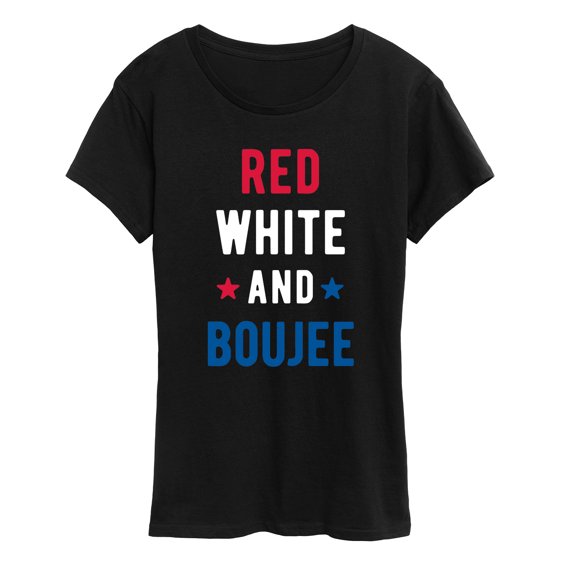 Instant Message - Red White And Boujee Patriotic Memorial Day - Women's Short Sleeve Graphic T-Shirt