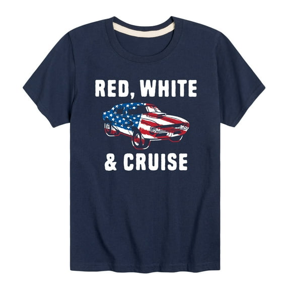 Instant Message - Red White And Cruise - Toddler And Youth Short Sleeve Graphic T-Shirt