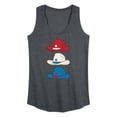 thumbnail image 1 of Instant Message - Red White Blue Cowboy Hat - Women's Racerback Tank Top, 1 of 5
