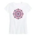 thumbnail image 1 of Instant Message - Red White Blue Mandala - Women's Short Sleeve Graphic T-Shirt, 1 of 5