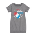 thumbnail image 1 of Instant Message - Red, White, & Chill Classic Ice Cream Truck Popsicle - Toddler & Youth Girls Fleece Dress, 1 of 5