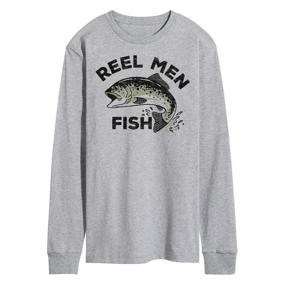 Instant Message - Reel Men Fish - Men's Long Sleeve T-Shirt