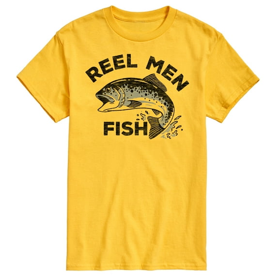 Instant Message - Reel Men Fish - Men's Short Sleeve Graphic T-Shirt