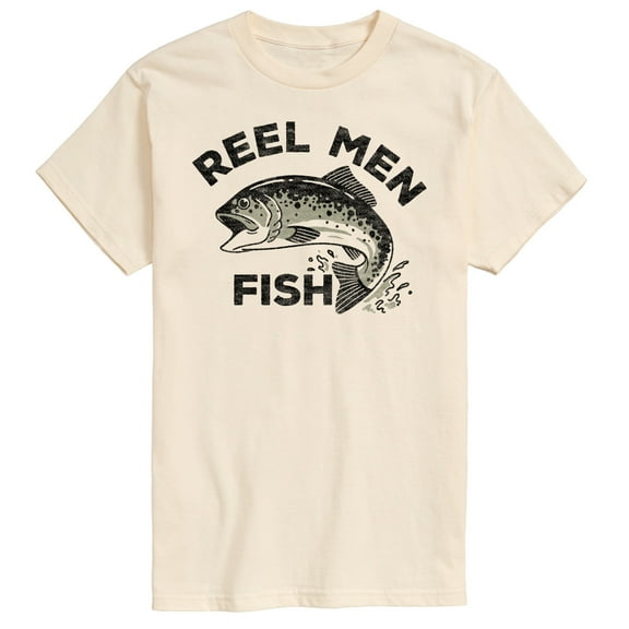 Instant Message - Reel Men Fish - Men's Short Sleeve Graphic T-Shirt