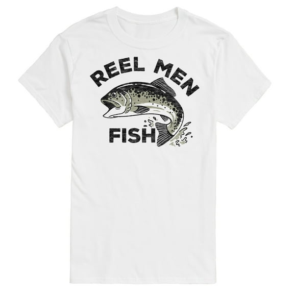 Instant Message - Reel Men Fish - Men's Short Sleeve Graphic T-Shirt