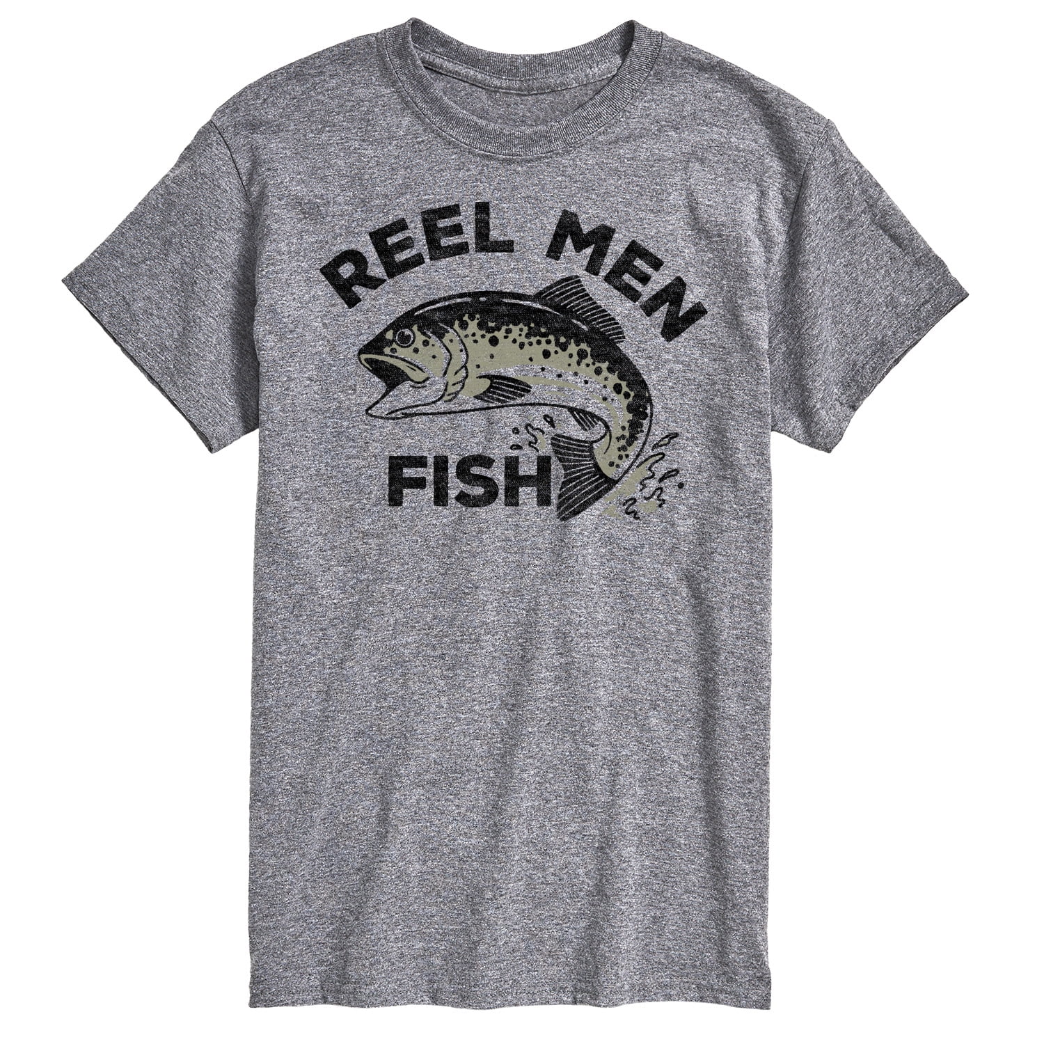Instant Message - Reel Men Fish - Men's Short Sleeve Graphic T-Shirt 